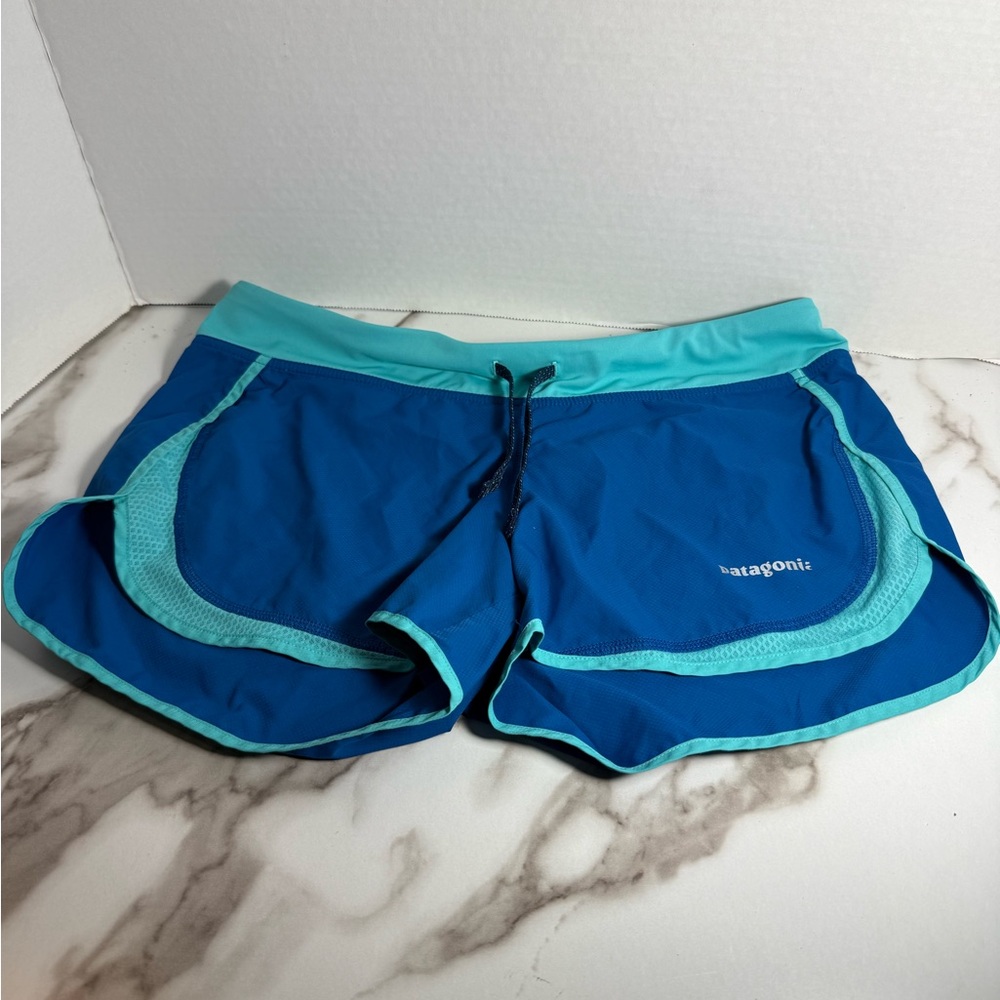 Patagonia Women's Teal and Blue Athletic Shorts